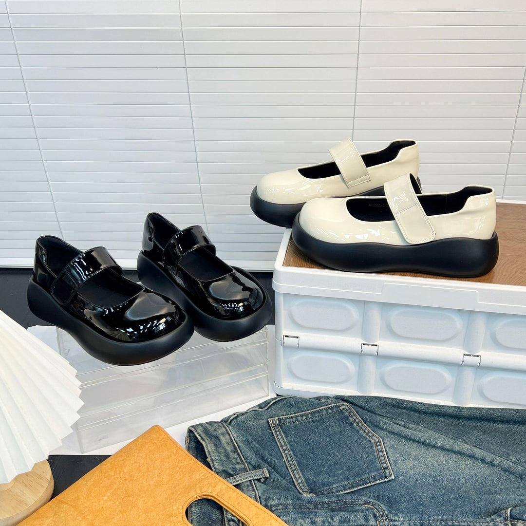 Damen Plateau Schnürschuhe mit praktischem Klettverschluss und trendigem Design EB