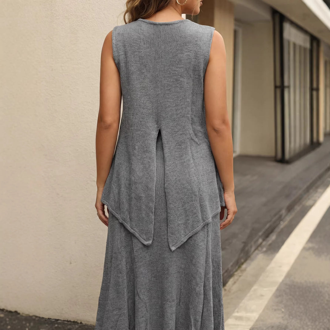 Damen lässiges Tragekleid aus leichtem Strickmaterial EB