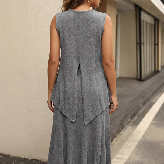 Damen lässiges Tragekleid aus leichtem Strickmaterial EB