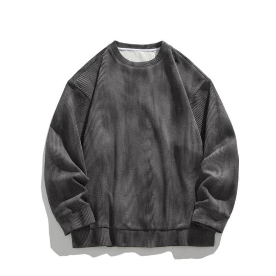 Damen Sweatshirt mit Rippstruktur und bequemen Schnitt EB