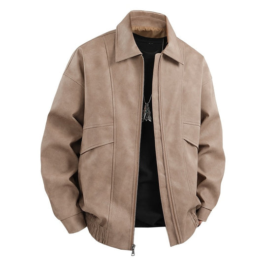 Herren Übergangsjacke im lässigen Vintage-Stil mit seitlichen Eingrifftaschen und elastischen Bündchen EB