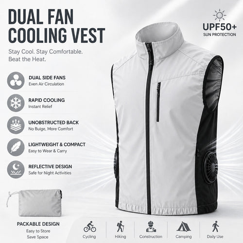 Unisex nan ergonomische Kühlweste mit integrierten Ventilatoren und Akkuanschluss EB