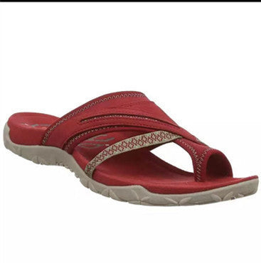 Damen Zehentrenner Sandalen mit anatomischer Fußbettung und rutschfester Sohle EB
