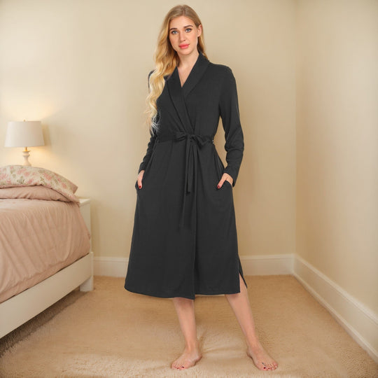 Damen Bademantel Aus Weichem, Atmungsaktivem Material EB