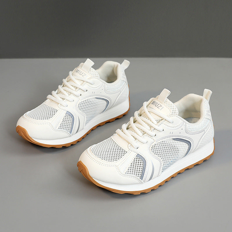 Damen Sportliche Sneakers mit atmungsaktivem Mesh-Obermaterial und stoßdämpfendem Fußbett EB
