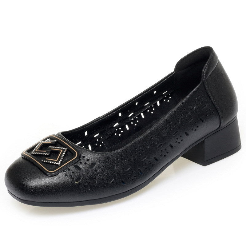 Damen Ballerinas mit modischen Cut-Outs und eleganter Verzierung EB