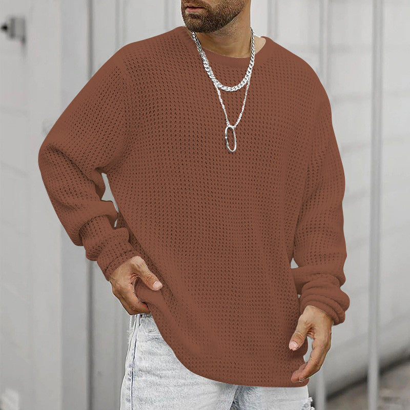 Herren Grobstrickpullover mit modernem Schnitt und kuscheligem Innenfutter EB