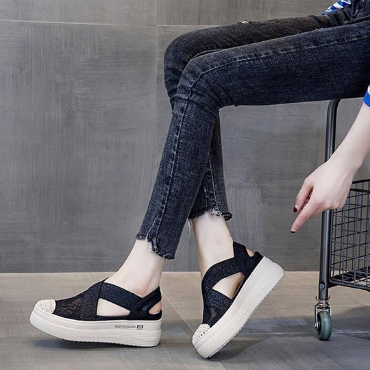 Lässige atmungsaktive Mesh-Sandalen EB