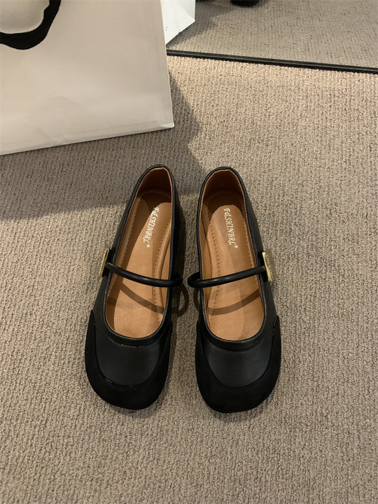 Damen elegante Mary Jane Ballerinas mit modischem Riemchen und bequemer Innenpolsterung EB