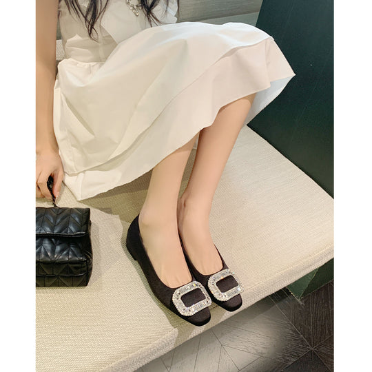 Damen Ballerinas mit elegantem Strassdetail und komfortablem Fußbett EB