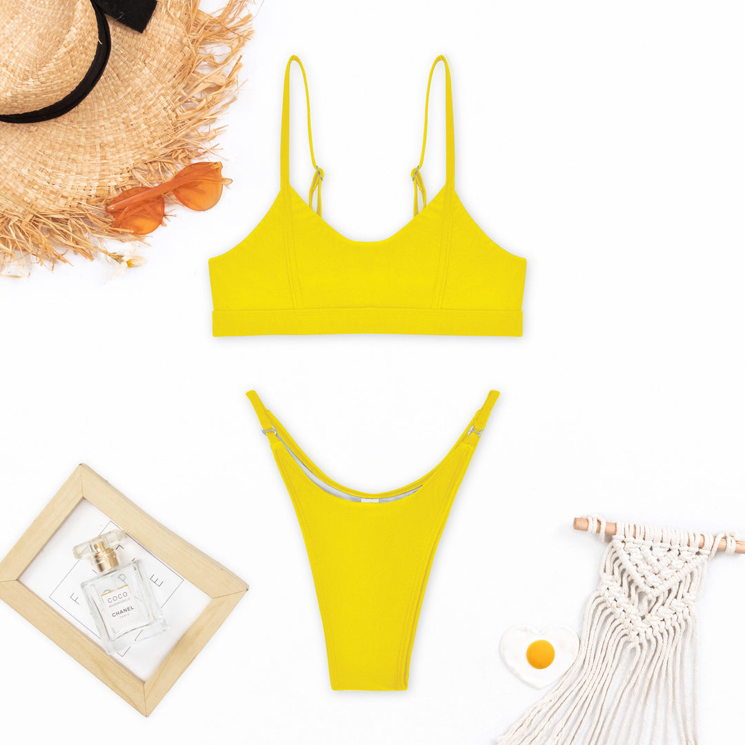 Damen Sportlicher Bikini mit femininen Trägern EB