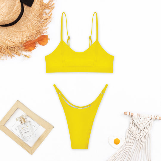 Damen Sportlicher Bikini mit femininen Trägern EB