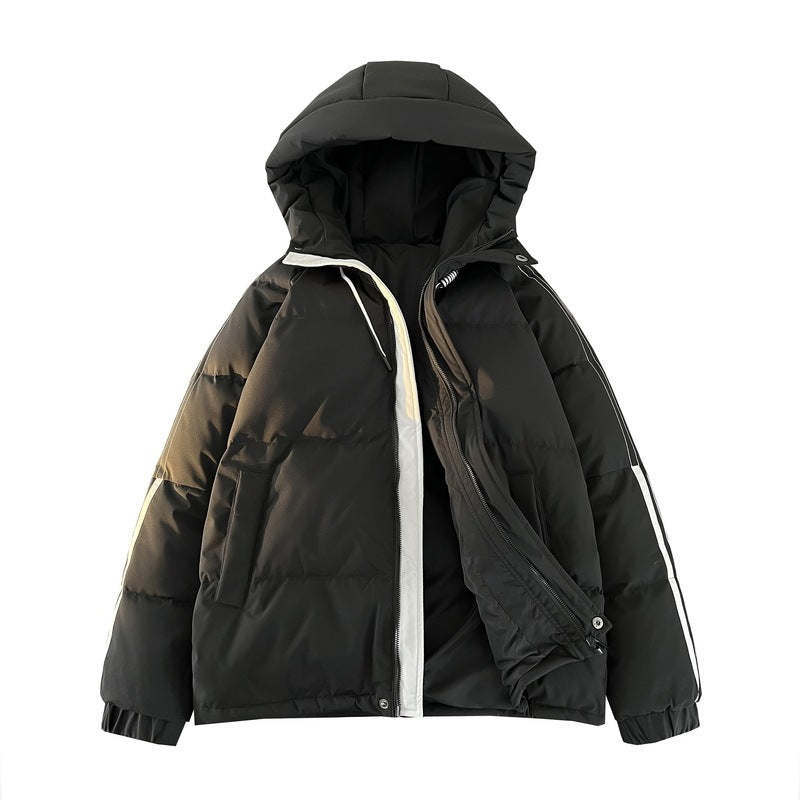 Damen urbane Pufferjacke mit Kapuze und elastischen Bündchen EB