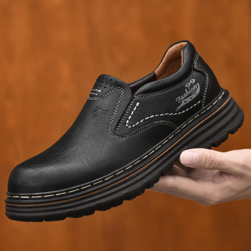 Herren Elegante Slip-On Schuhe aus hochwertigem Leder mit komfortabler Sohle EB