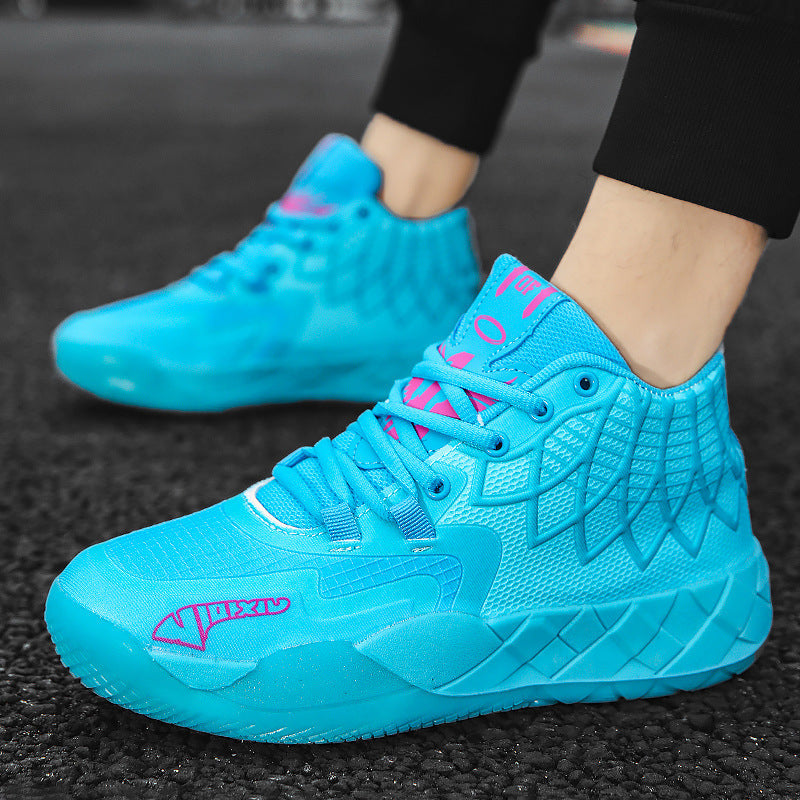 Damen Sportliche Basketball-Sneaker mit atmungsaktiver Oberflächenstruktur und rutschfester Sohle EB