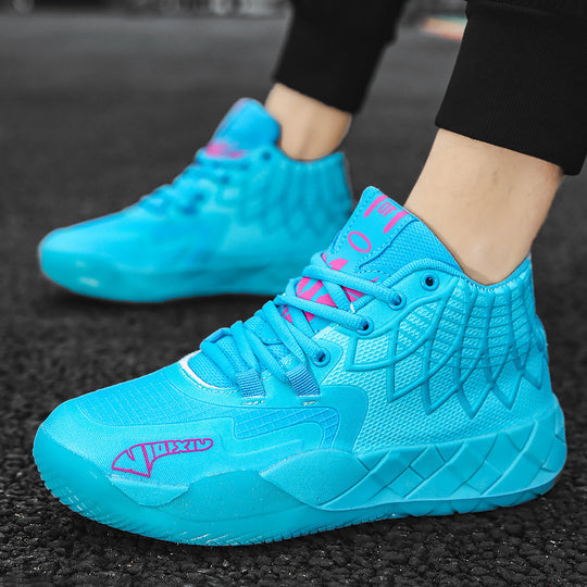Damen Sportliche Basketball-Sneaker mit atmungsaktiver Oberflächenstruktur und rutschfester Sohle EB