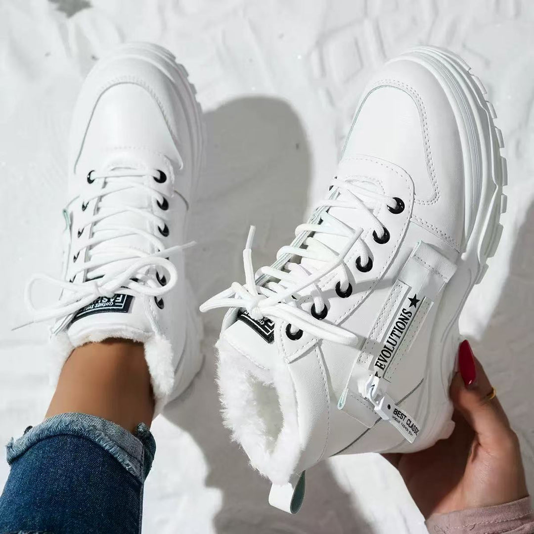 Damen gefütterte High-Top Sneakers mit rutschfester Sohle und modischem Design EB