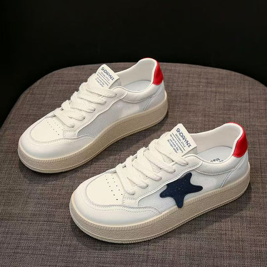 Damen Modische Sneakers mit spielerischem Sternenmotiv und atmungsaktiver Struktur EB