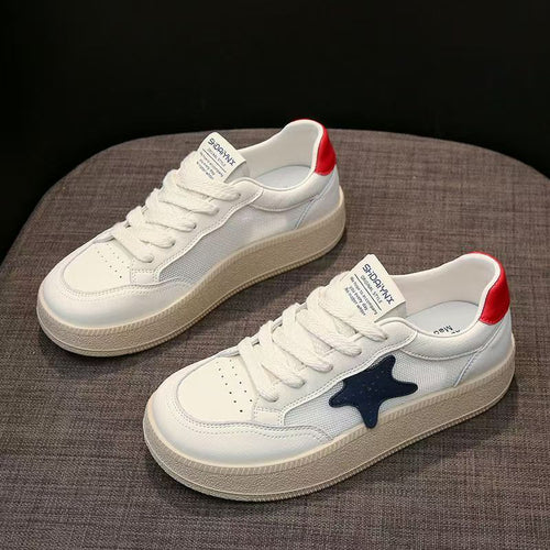 Damen Modische Sneakers mit spielerischem Sternenmotiv und atmungsaktiver Struktur EB