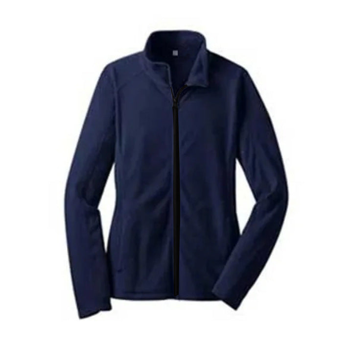Damen Fleecejacke mit hochschließendem Kragen und seitlichen Taschen EB