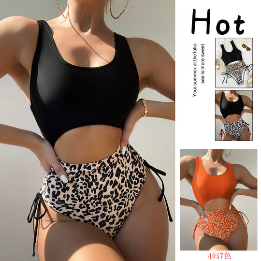 Damen Hochgeschnittener Badeanzug mit Cut-Out-Design EB