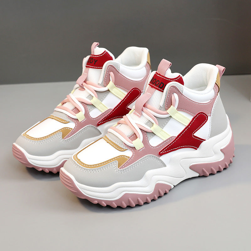 Damen Sportliche Chunky Sneakers mit dämpfender Sohle und atmungsaktivem Obermaterial EB