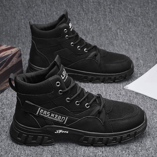 Herren robuste High-Top Outdoor-Boots mit profilierter Offroad-Sohle, gepolstertem Knöchelkragen und verstärkter Zehenkappe EB