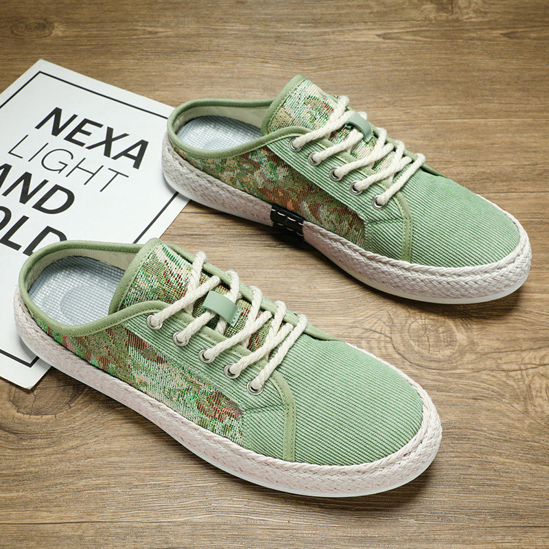 Damen Modische Espadrilles mit trendy Camouflage-Design und elastischem Einschlupf EB