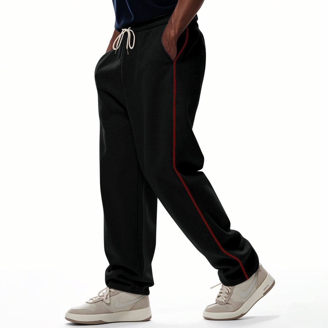 Herren nan locker sitzende Sweatpants mit seitlicher Ziernaht, elastischem Komfortbund und tiefen Eingrifftaschen EB