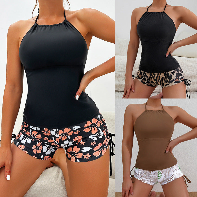 Damen Sportliches Tankini-Set mit verstellbaren Trägern EB