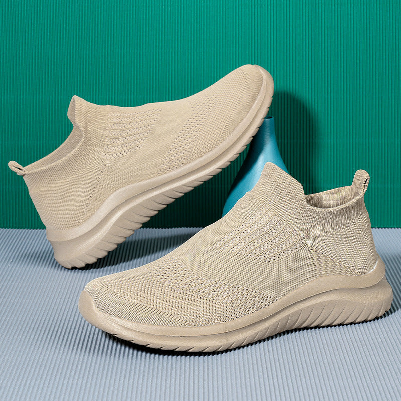Damen Sportliche Knit Sneakers mit flexiblem Knöchelabschluss EB