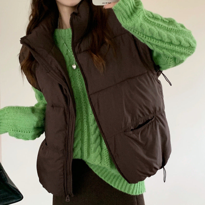 Damen Wattierte Freizeitjacke mit hohen Taschen und durchgehendem Reißverschluss EB