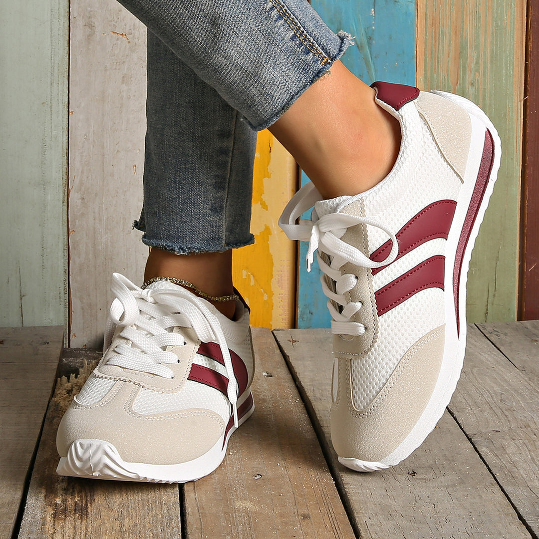 Damen Fitness Sneakers mit atmungsaktivem Mesh-Obermaterial und bequemer Dämpfung EB