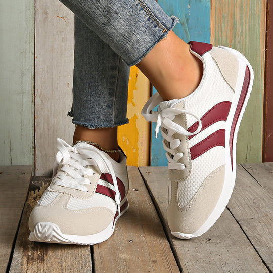 Damen Fitness Sneakers mit atmungsaktivem Mesh-Obermaterial und bequemer Dämpfung EB