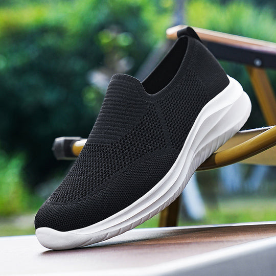 Damen Bequeme Slip-On Sneakers mit atmungsaktivem Mesh-Obermaterial EB