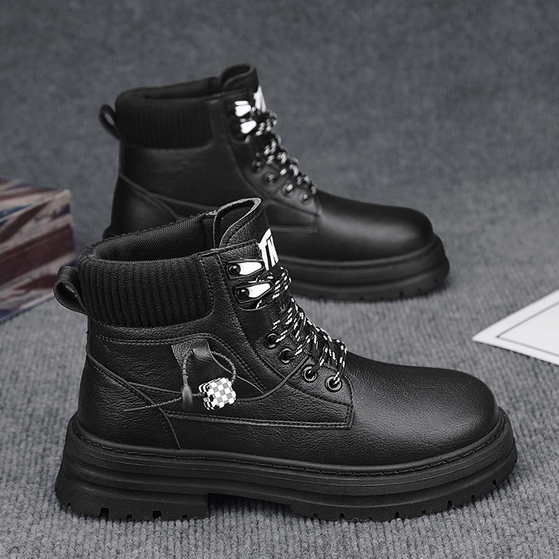 Damen robuste High-Top Stiefel mit atmungsaktivem Rippenkragen und rutschfester Sohle EB