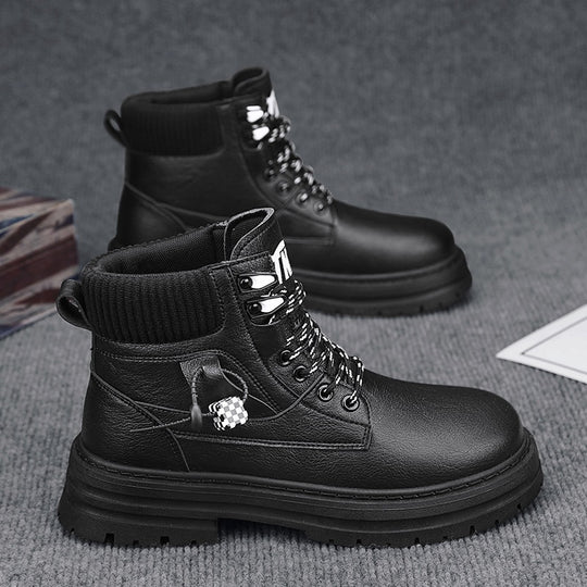 Damen robuste High-Top Stiefel mit atmungsaktivem Rippenkragen und rutschfester Sohle EB