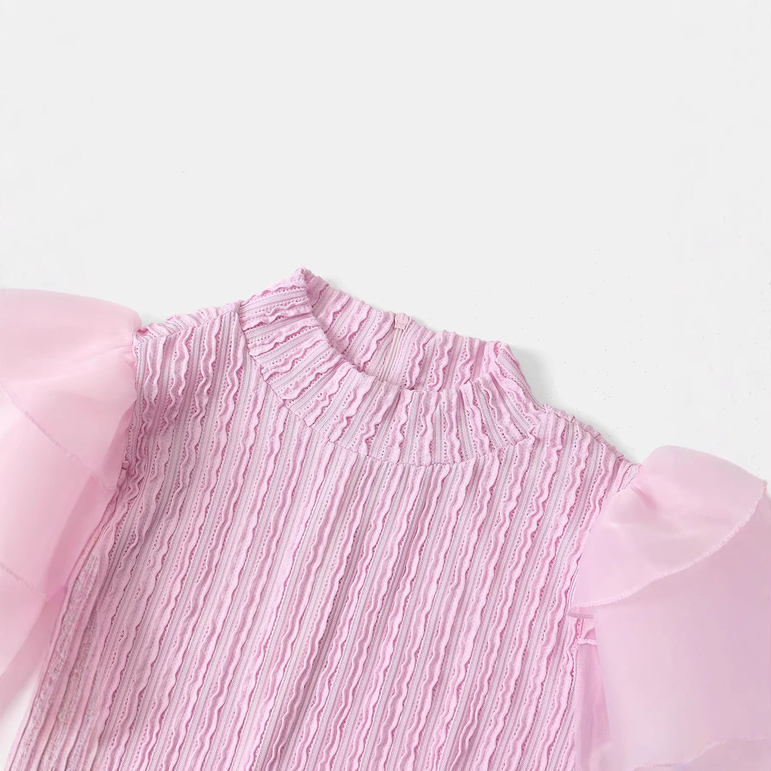 Damen Strickkleid mit Puffärmeln EB