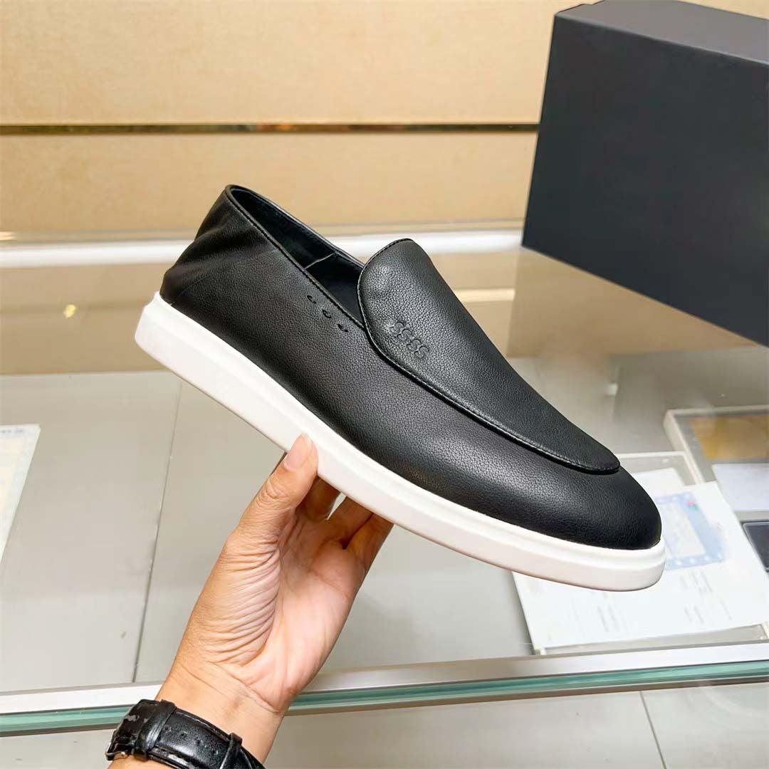 Damen Mokassin-Sneaker mit hochwertiger Lederausstattung und rutschfester Sohle EB