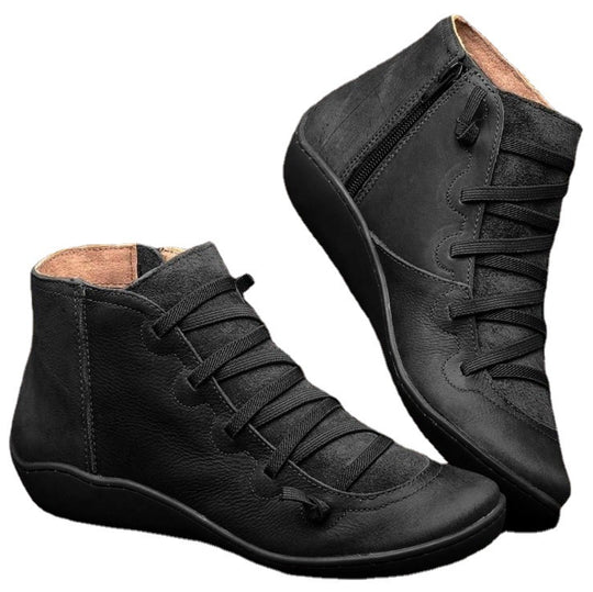 Damen modische Sneakerboots mit robustem High-Top-Design und seitlichem Reißverschluss EB