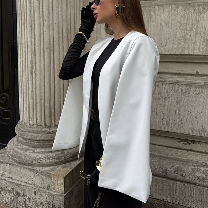 Damen Modische Blazerjacke mit weitem Schnitt und eleganten Details EB