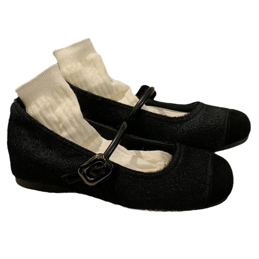 Damen Ballerina mit elegantem Leopardenmuster und modischem Schnallenverschluss EB