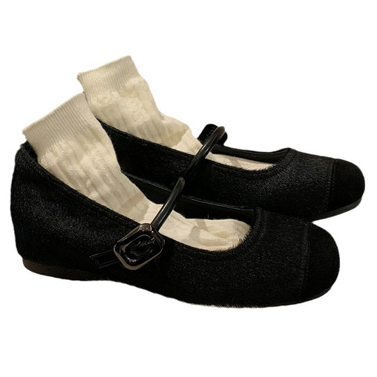 Damen Ballerina mit elegantem Leopardenmuster und modischem Schnallenverschluss EB