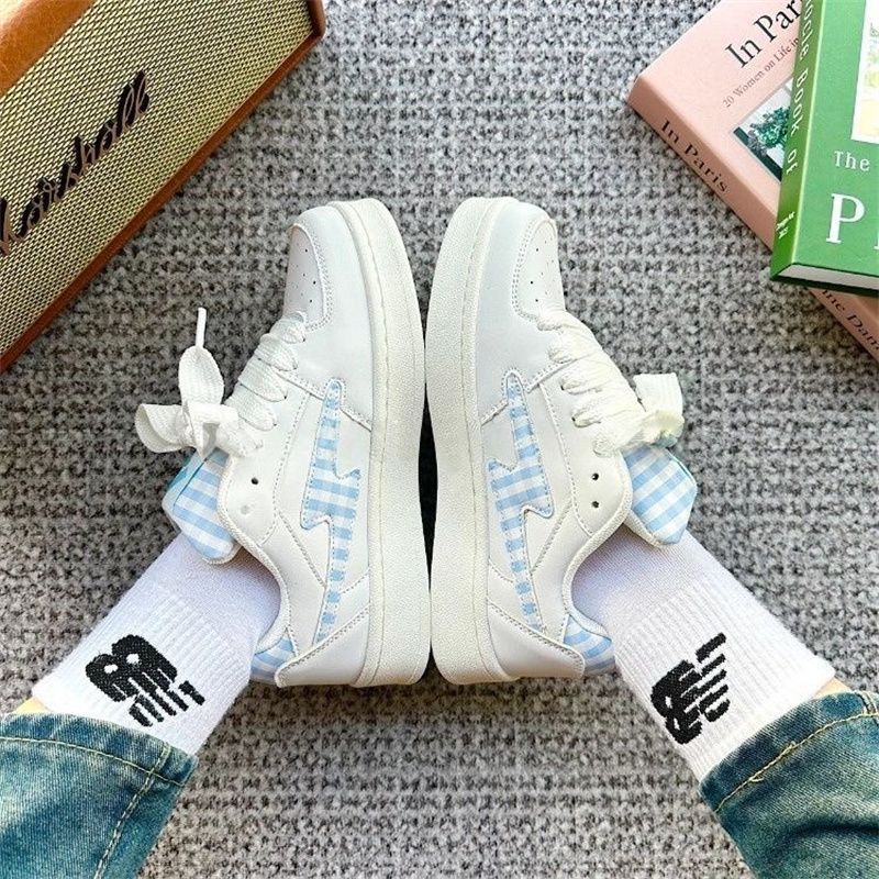 Damen Sneakers im modernen Karo-Design mit atmungsaktiven Materialien EB