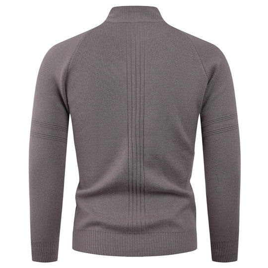 Herren Strickpullover mit modernem Reißverschluss und eleganter Struktur EB