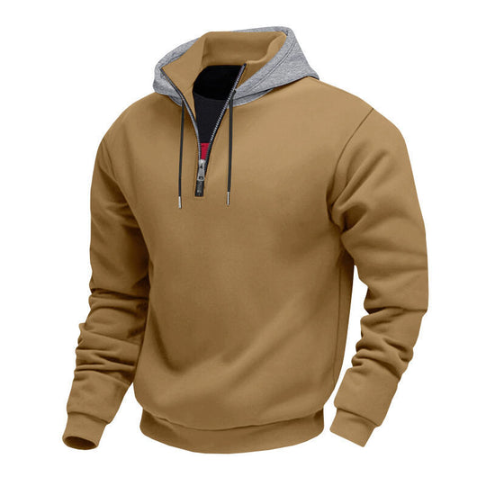Herren Sweatshirt mit Reißverschluss und hohem Kragen EB