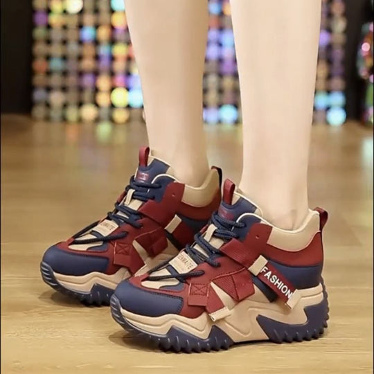 Damen Hohe Sneakers mit sportlichem Design EB