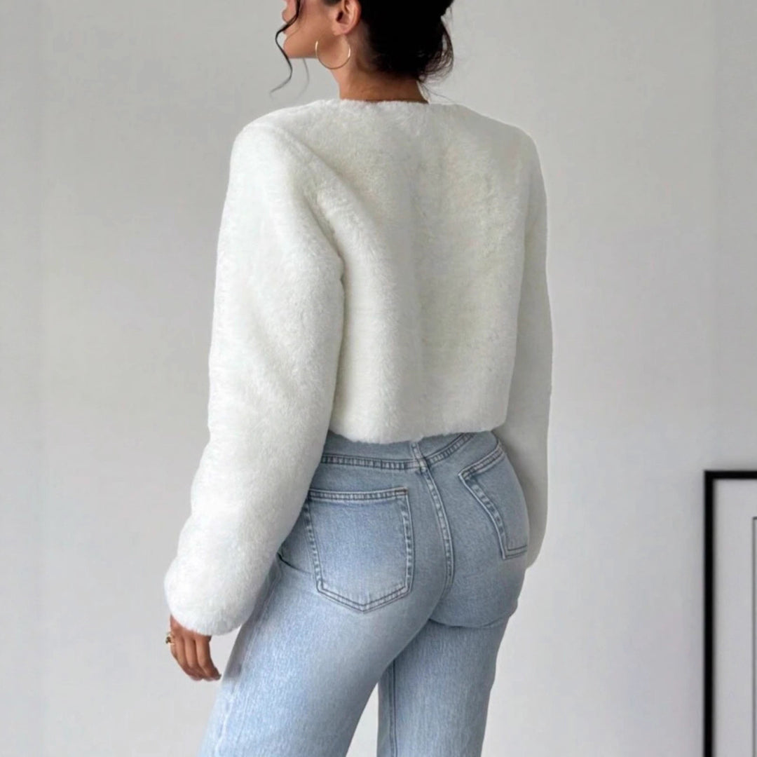 Damen Kuschelige Fleecejacke mit modischem Schnitt EB