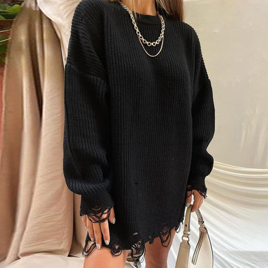 Damen Oversized Strickkleid EB