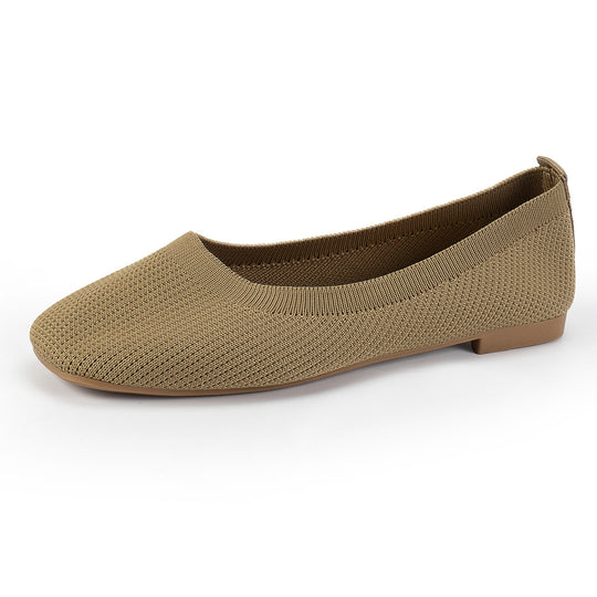 Damen Ballerinas aus atmungsaktivem Strickmaterial mit bequemer Fußbettung EB